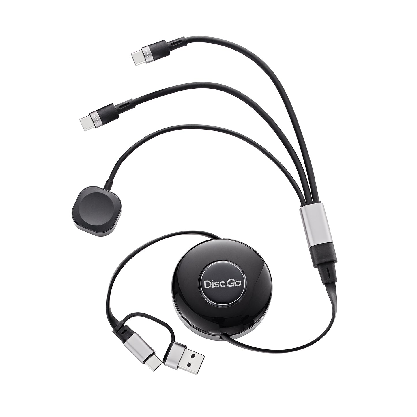 DiscGo 3-in-1 Retractable Cable Set