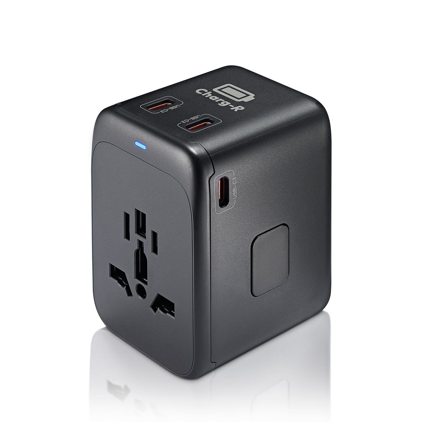 GoPlug Travel adapter plug with 65W 4XUSB Outlets and Automatic Resetting Fuse